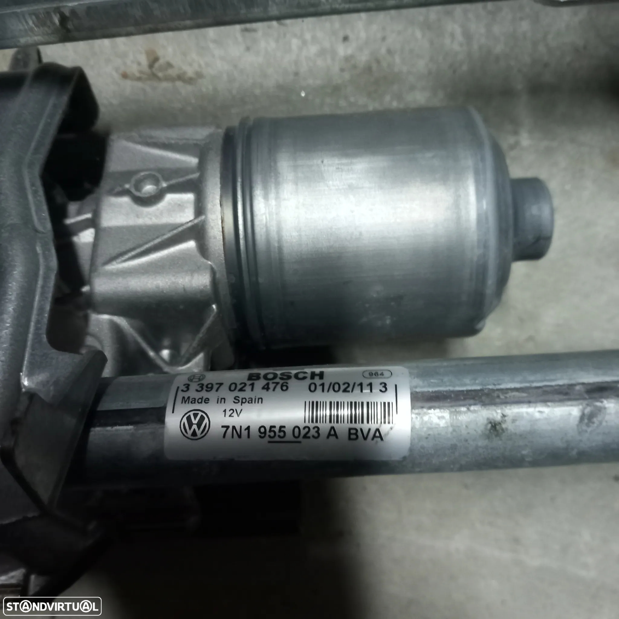Motor e mecanismo limpa vidros vw sharan 7n - 3