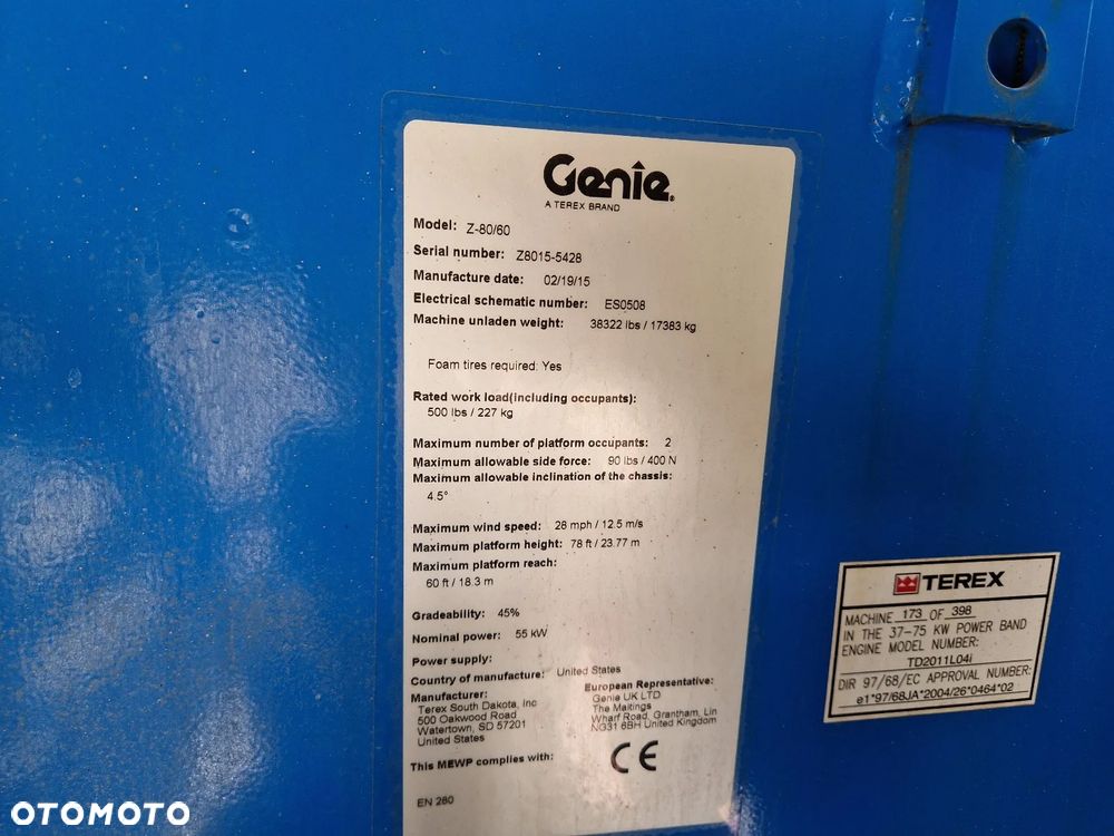 Genie Z 80/60 jak JLG 800AJ P595 - 10