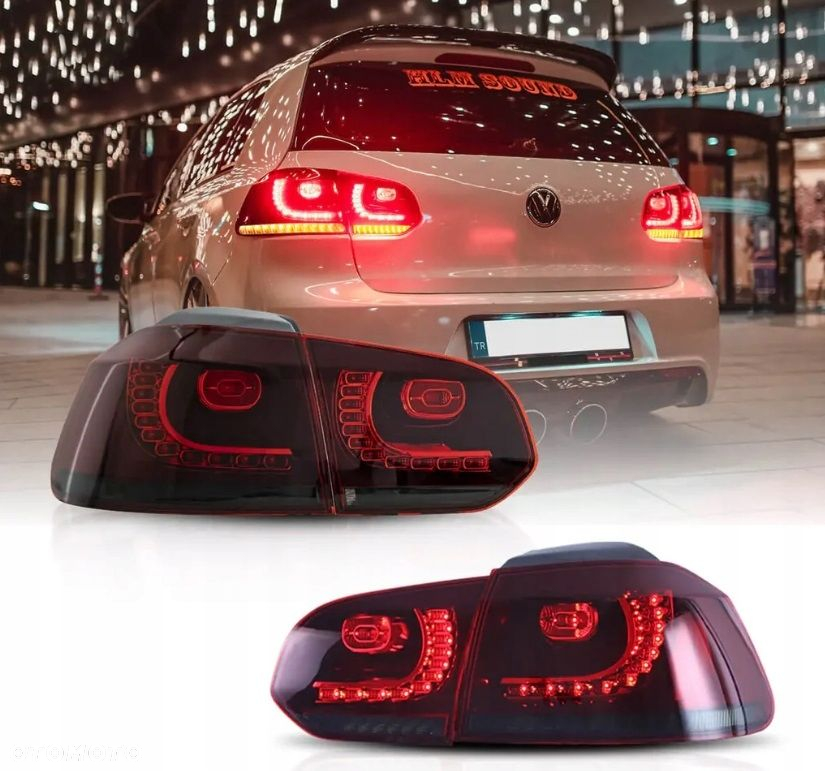 Lampy tyl kpl Vland Led Neon Diody RedSmoke GTIlook VW Golf VI 6 5k0 2008- - 4