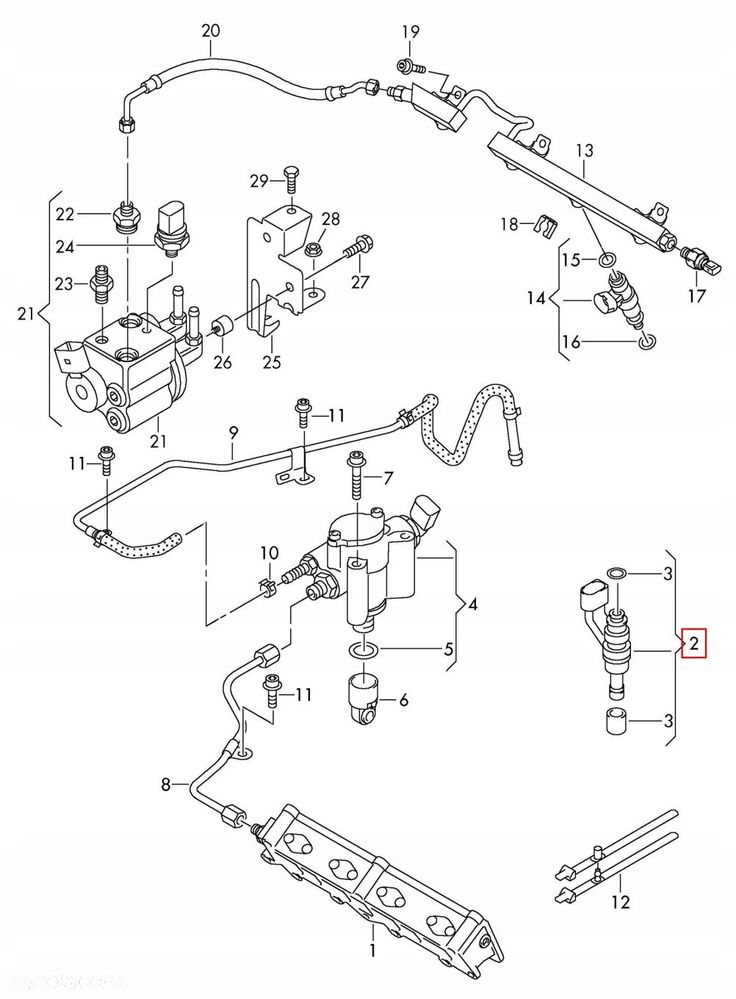 WTRYSK WTRYSKI VW TOURAN 1T3 LIFT 1.4 TSI 03C906036J - 11