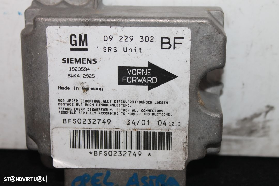 Centralina de Airbag Opel Astra - 2