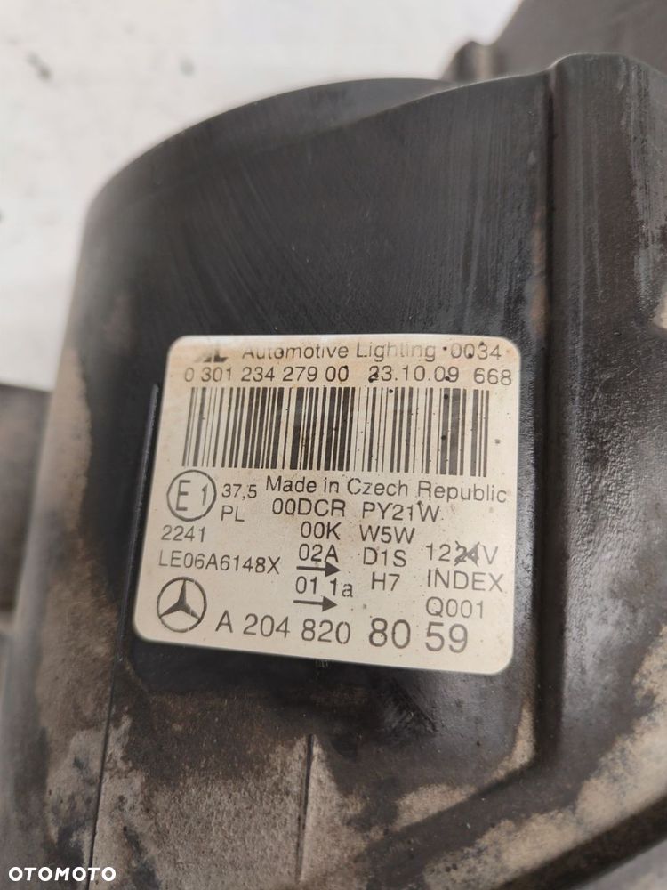 mercedes c klasa w 204 amg xenon lampa lewy przód a2048208059 - 5