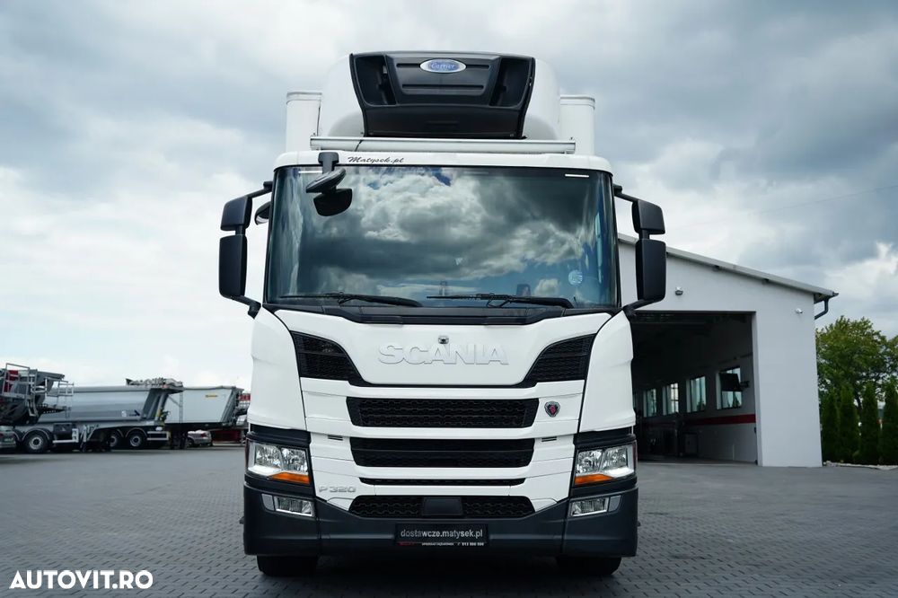 Scania P 320 / FRIGORIFER / 6X2 / CAMION SOLO 9 M / TRANSPORT SUPRA 1250 MT / MULTIMEMBRU / 3000 KG RIDICARE / AXĂ RIDICATĂ / AUTOMATĂ / EURO 6 - 7