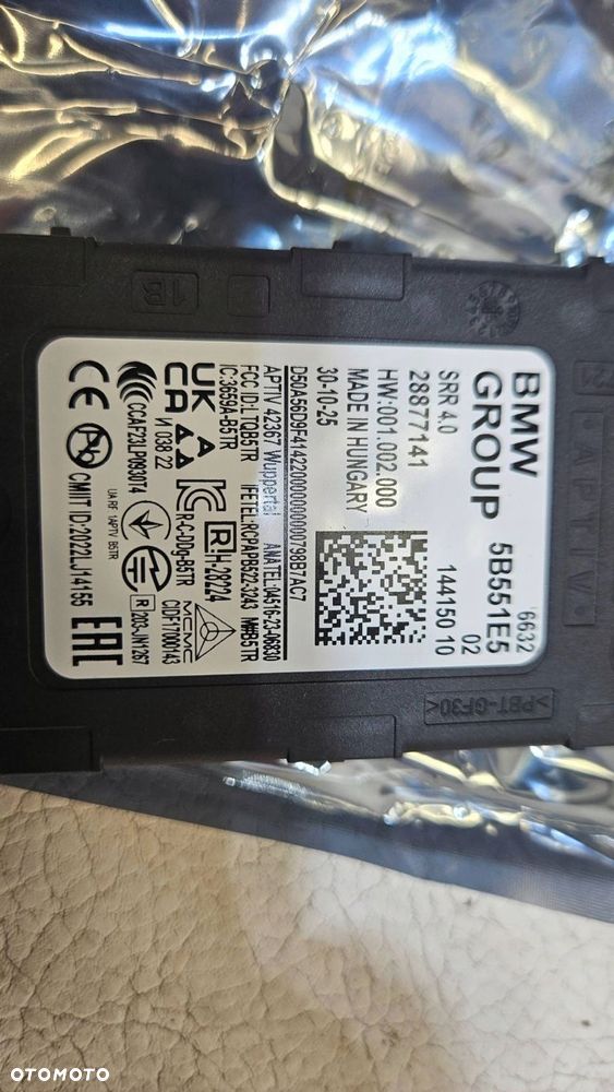 moduł martwego pola radar bmw ix g05 g06 g60 5b551e5 nowy - 3
