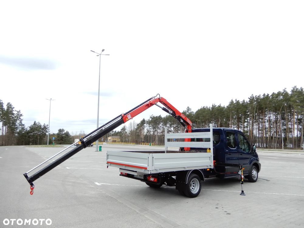 Ford Transit 2.0 EcoBlue 170 KM Wersja TREND Doka Brygadowy Dubel Podwójna Kabina Bliźniak HDS FASSI F40B.0.22 Udźwig 995 Kg Zasięg 6.30 Cm 7-Mio Os.+2120 Kg Ładowność Serwis Do Końca 60 Tys Przeb Stan Jak Nowy - 4