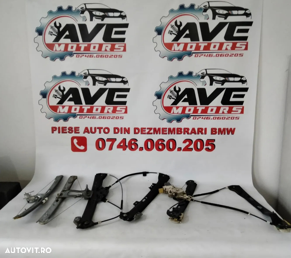 Macara macarale BMW Seria 1 2 3 4 5 6 7 X1 X3 X5 X6 E39 E46 E53 E60 E61 E63 E65 E81 E83 E87 E90 E91 E92 E93 F01 F02 F06 F07 F10 F11 F12 F13 F20 F25 F32 F33 F36 F82 F83 G30 G31 dar si alte modele