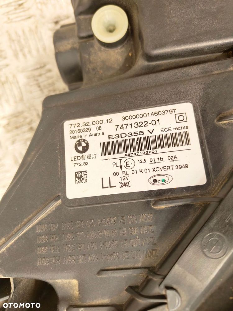 BMW 7 G11 G12 LAMPA PRZÓD EU PRAWA LEWA 7471321 7471322 - 4