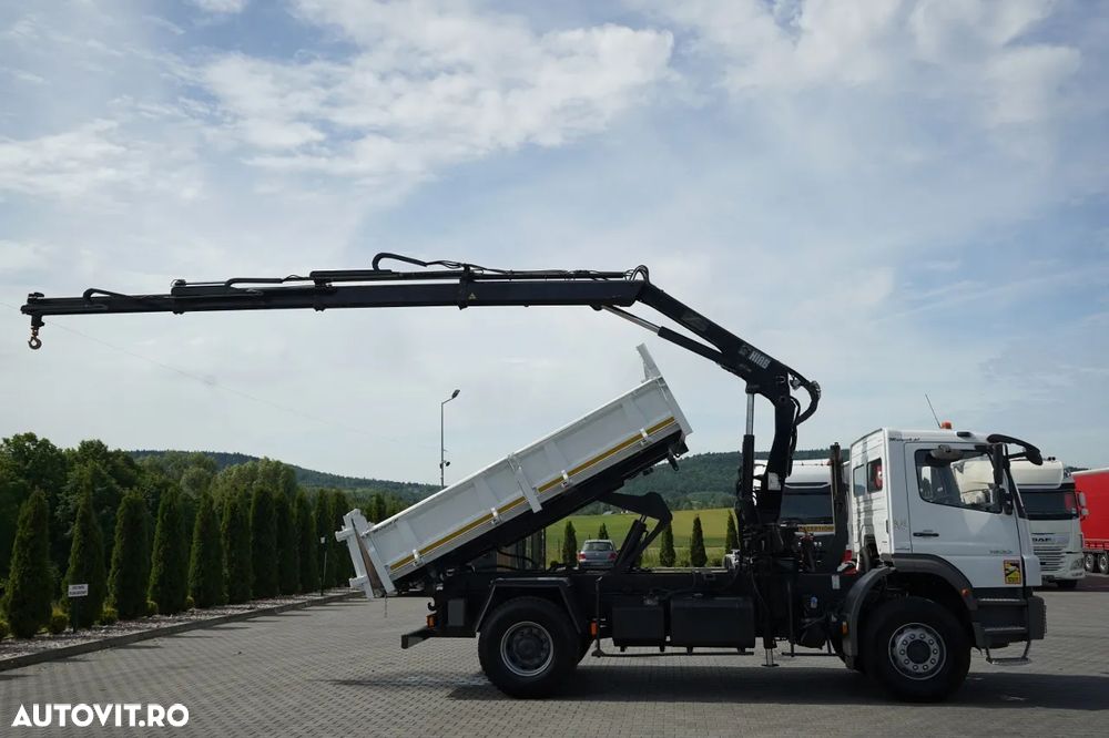 Mercedes-Benz AXOR 1833 / 4x2 / BASCULATOR 3 LATE + HDS HIAB 122 / HYDROBRA / MANUAL / - 5