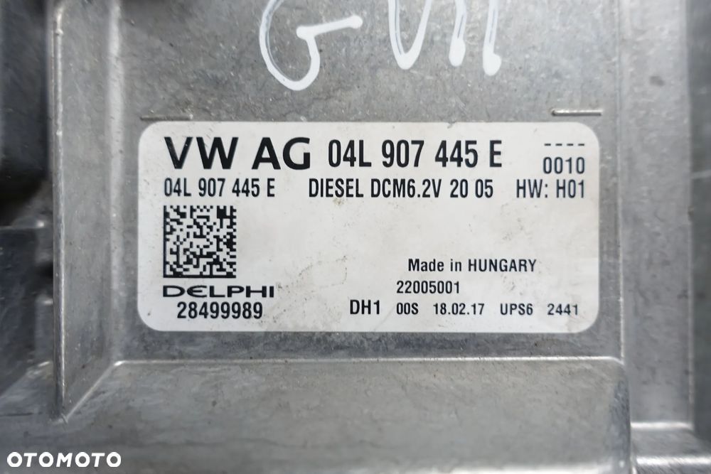 STEROWNIK KOMPUTER  SILNIKA GOLF VII 04L907445 E B 16 TDI - 2