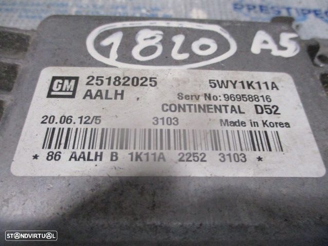 Centralina 25182025 5WY1K11A CHEVROLET SPARK FASE 1  2012 1.0I 68CV 5P VERMELHO CONTINENTAL - 3