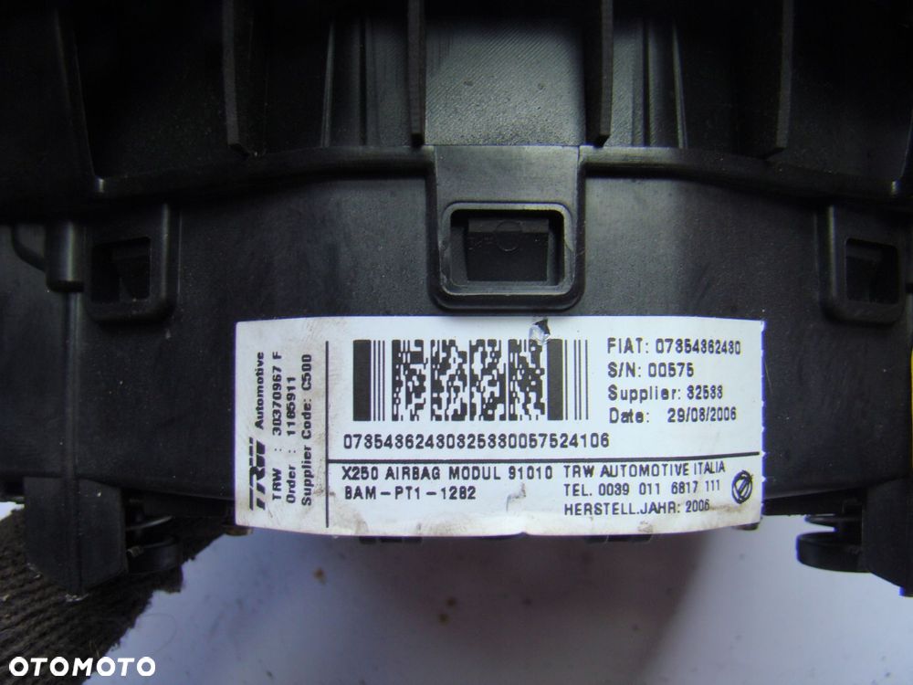 poduszka powietrzna airbag fiat ducato 2006 dwie wtyczki - 6