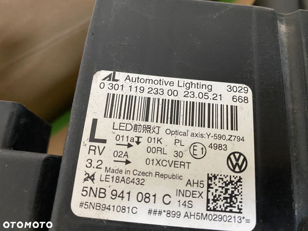 lampa tiguan II lift IQ led lewa eu cała - 5