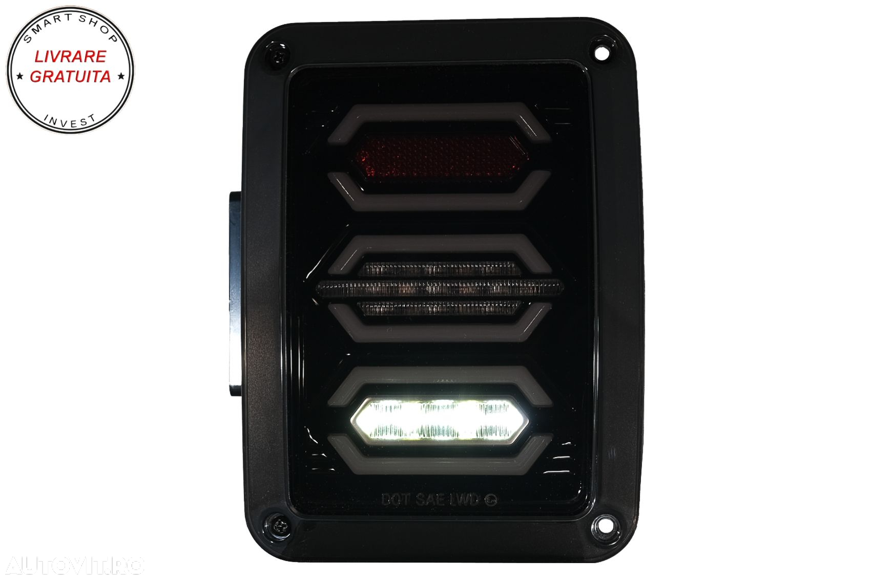 Stopuri Full LED Jeep Wrangler JK (2007-2017) Fumuriu- livrare gratuita - 7