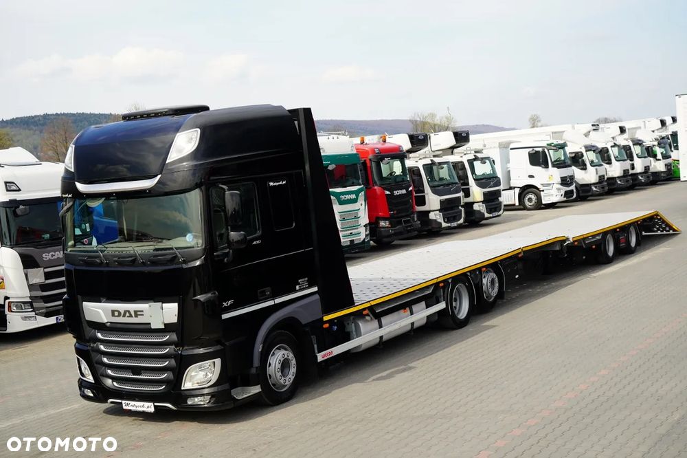 DAF XF 480 / ZESTAW TANDEM LAWETA / 15 ,6 M / SSC / PRZEJAZDOWY / NAJAZDY HYDRAULICZNE / STEROWANIE RADIOWE / WYCIAGARKA / OŚ PODNOSZONA / KLIMA POSTOJOWA - 16