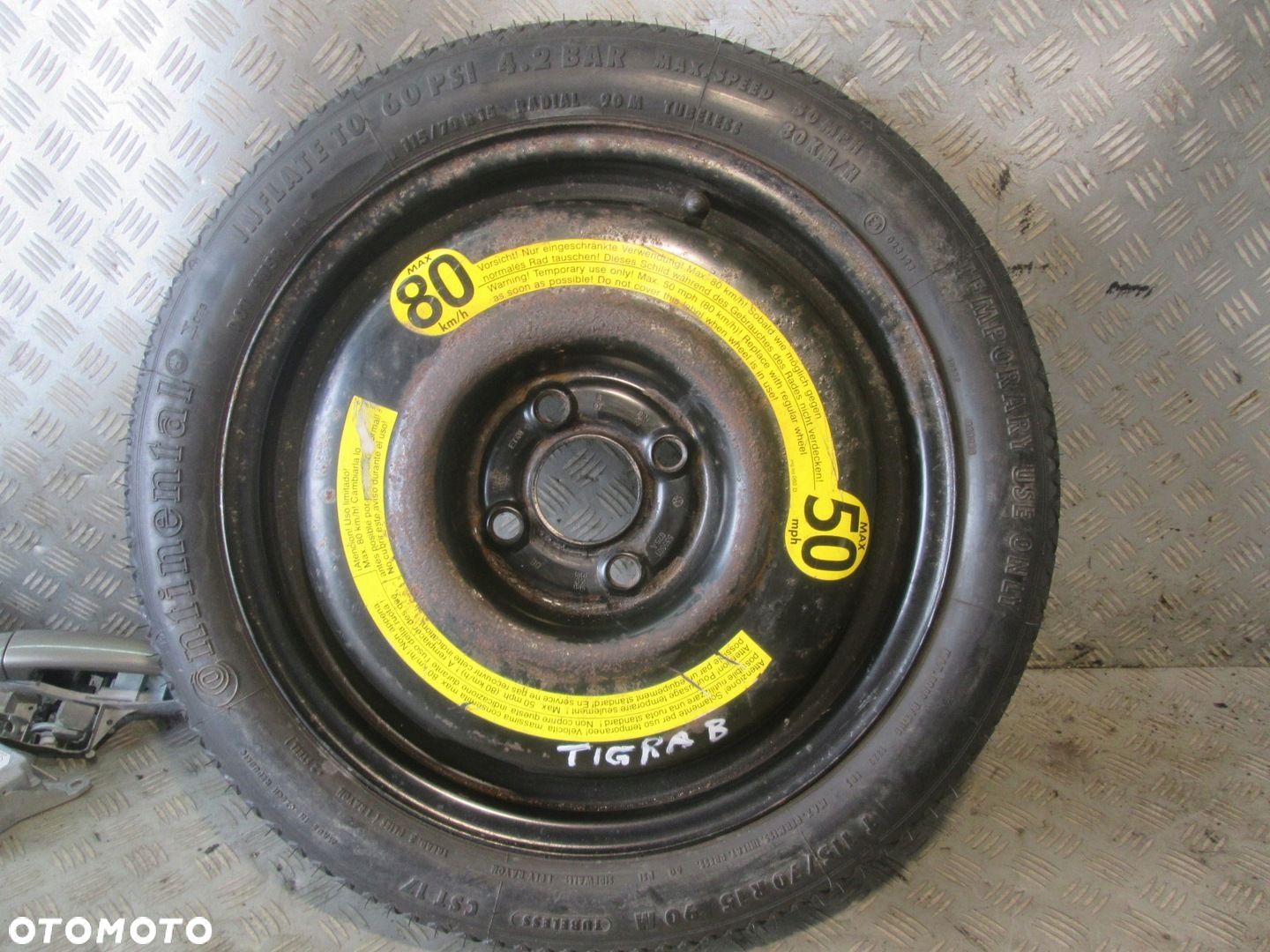 VOLKSWAGEN GOLF 3 III MK3 KOŁO DOJAZDOWE 15 4x100 ET40 535601025A - 1