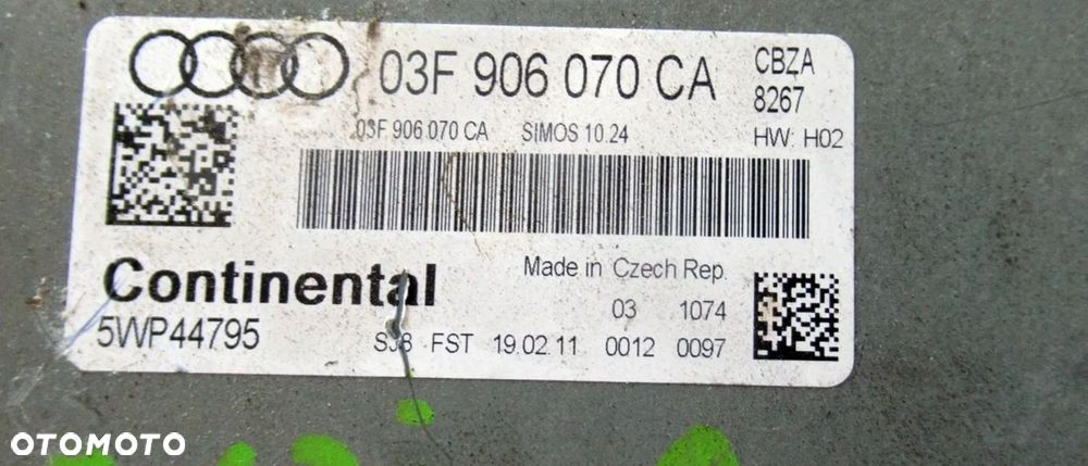 AUDI A1 1.2 TSI KOMPUTER STEROWNIK 03F906070CA - 3