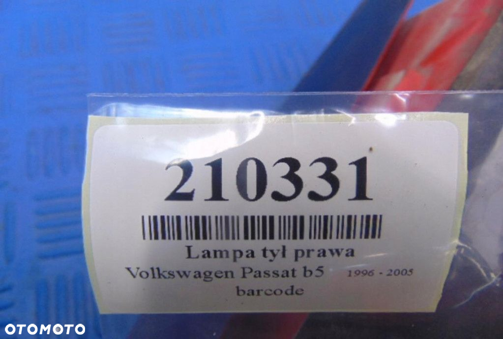 VOLKSWAGEN PASSAT B5 LAMPA TYLNA PRAWA - 6