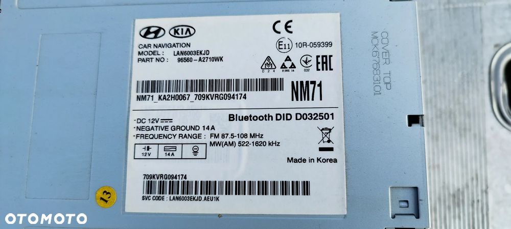 KIA Ceed II lift Radio Navi 96560-A2710WK org. - 4