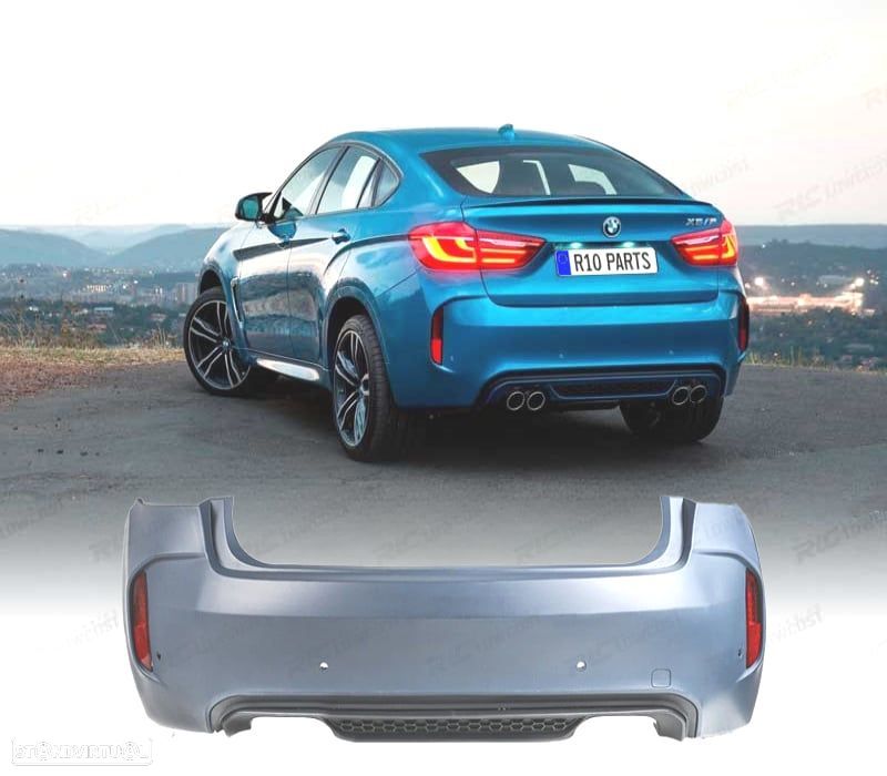 PARACHOQUES TRASEIRO BMW X6 F16 14- PDC LOOK X6M - 1