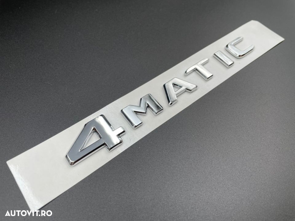Emblema Mercedes 4Matic crom spate