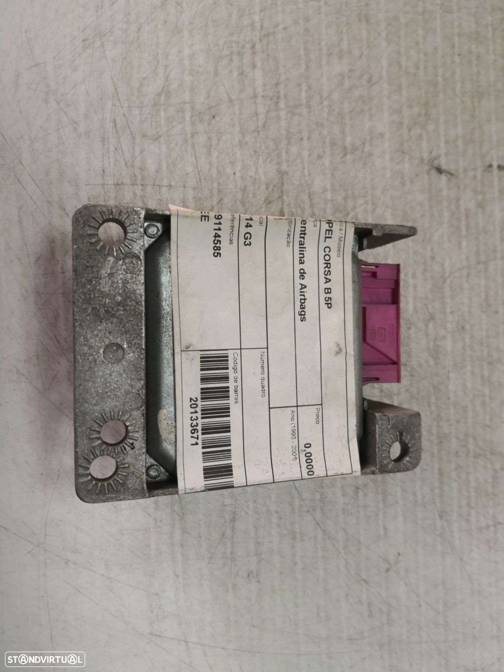 Centralina De Airbags Opel Corsa B (S93) - 1