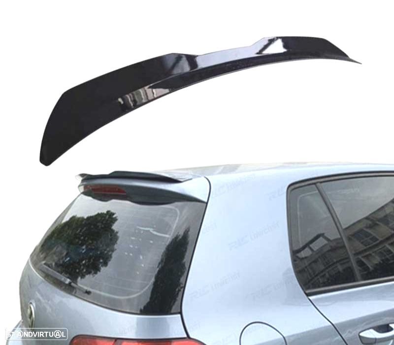 AILERON SPOILER TRASEIRO VOLKSWAGEN VW GOLF 7 GTI GTD R 12-17 PRETO BRILHANTE - 1