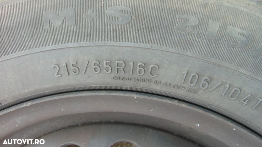 Jante cu cauciucuri 215/65/R 16C Volkswagen Transporter T5 2.0 diesel an 2009-2015 - 4