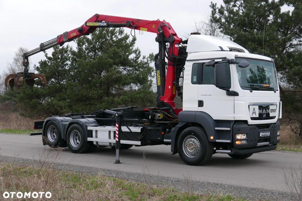 MAN MAN TGS 28.440 6X2 TGA + PALFINGER EPSILON PALIFT HAKOWIEC Z HDS Z DŹWIGIEM DO ZŁOMU KONTENERÓW ODPADÓW - 1