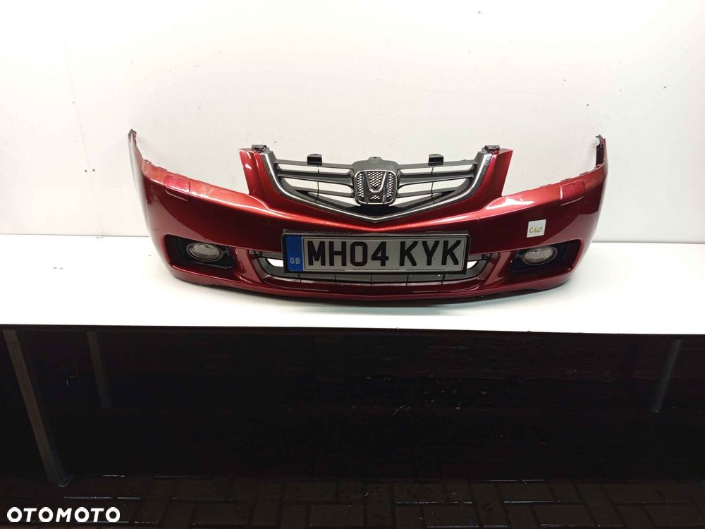 ^ ZDERZAK PRZÓD PRZEDNI HONDA ACCORD 7 VII R522P BORDO BORDOWY SPRYSKIWACZE LAMP XENON HALOGENY - 1