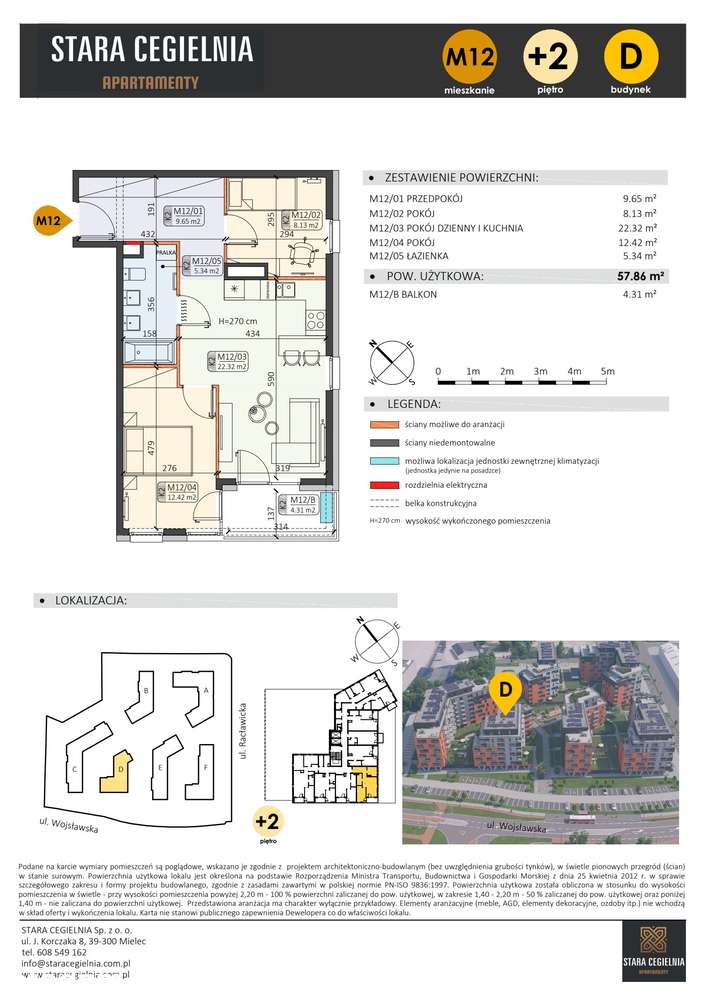 3-pokojowe mieszkanie 57m2 + balkon Bezpośrednio - Pełny obrazek: 2/7