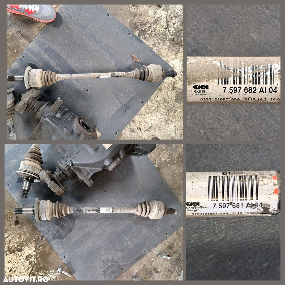 Bmw F30 320d punte fata spate brat mare mic portfuzeta fuzeta grup diferential spate raport 2.81 planetara stanga dreapta cardan - 6