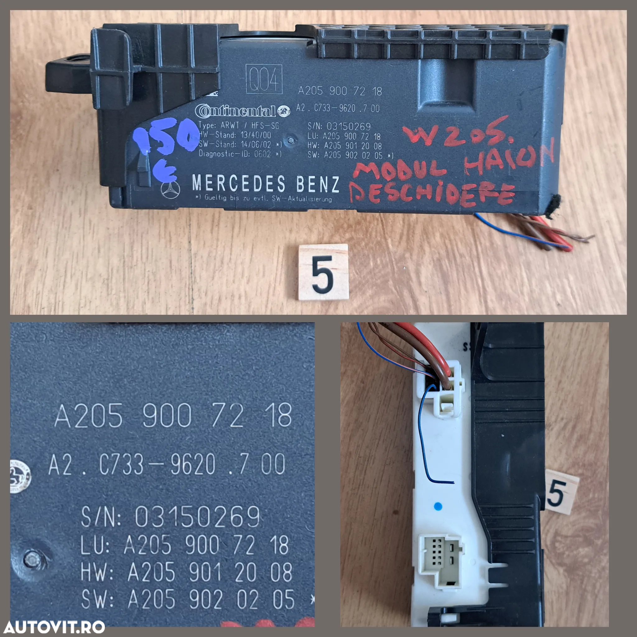 Modul Calculator SAM confort usa  modul motoras deschidere portbagaj mercedes e-class w212 c-class w204 GLC w253 - 6