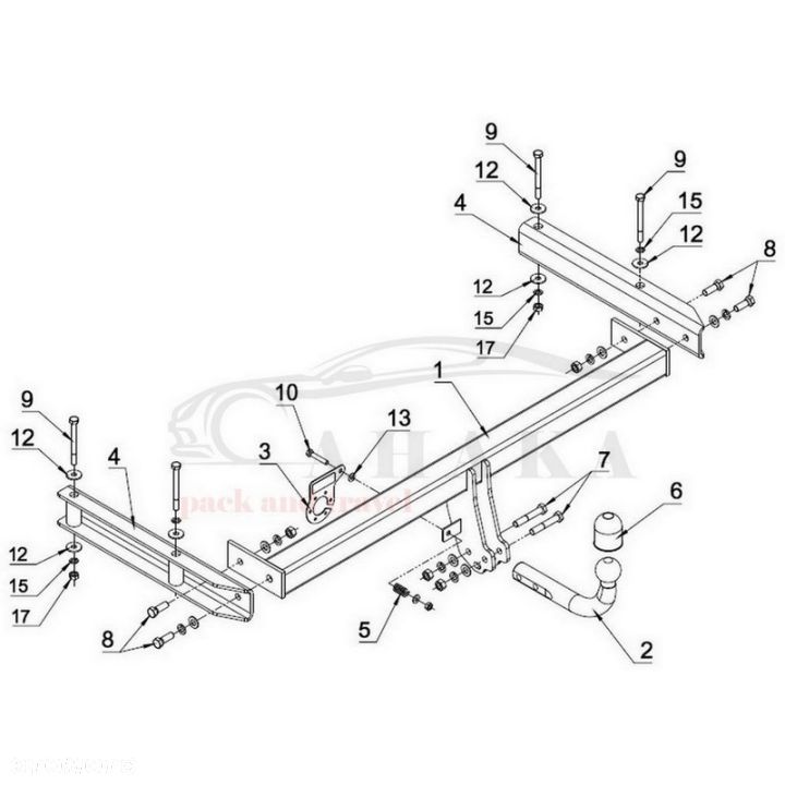 Hak Holowniczy Odkręcany Do Audi A6 Allroad C6 Kombi 2006-2012 - 3