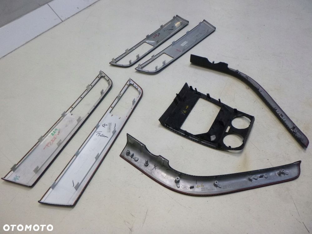 RANGE ROVER SPORT L320 LIFT LISTWA LISTWY DRZWI TUNELU ŚRODKOWEGO BOCZNE LEWA PRAWA KOMPLET CARBON / CZARBY POŁYSK ORYGINAŁ - 7