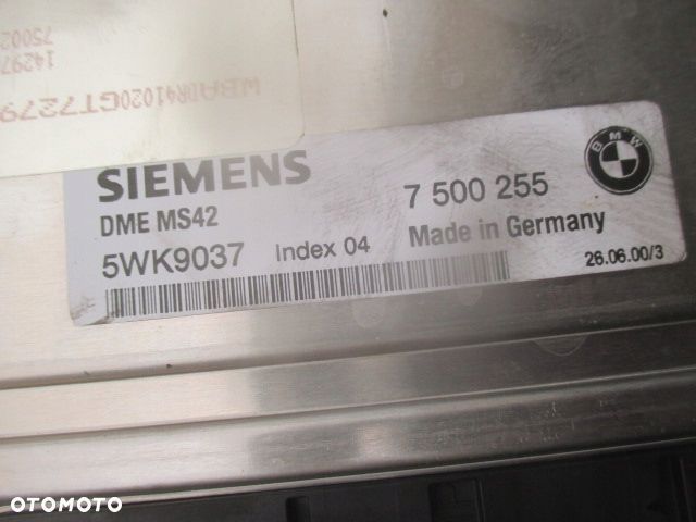 BMW 5 E39 523i zestaw startowy komputer 7500255 ews stacyjka KLUCZYK - 2