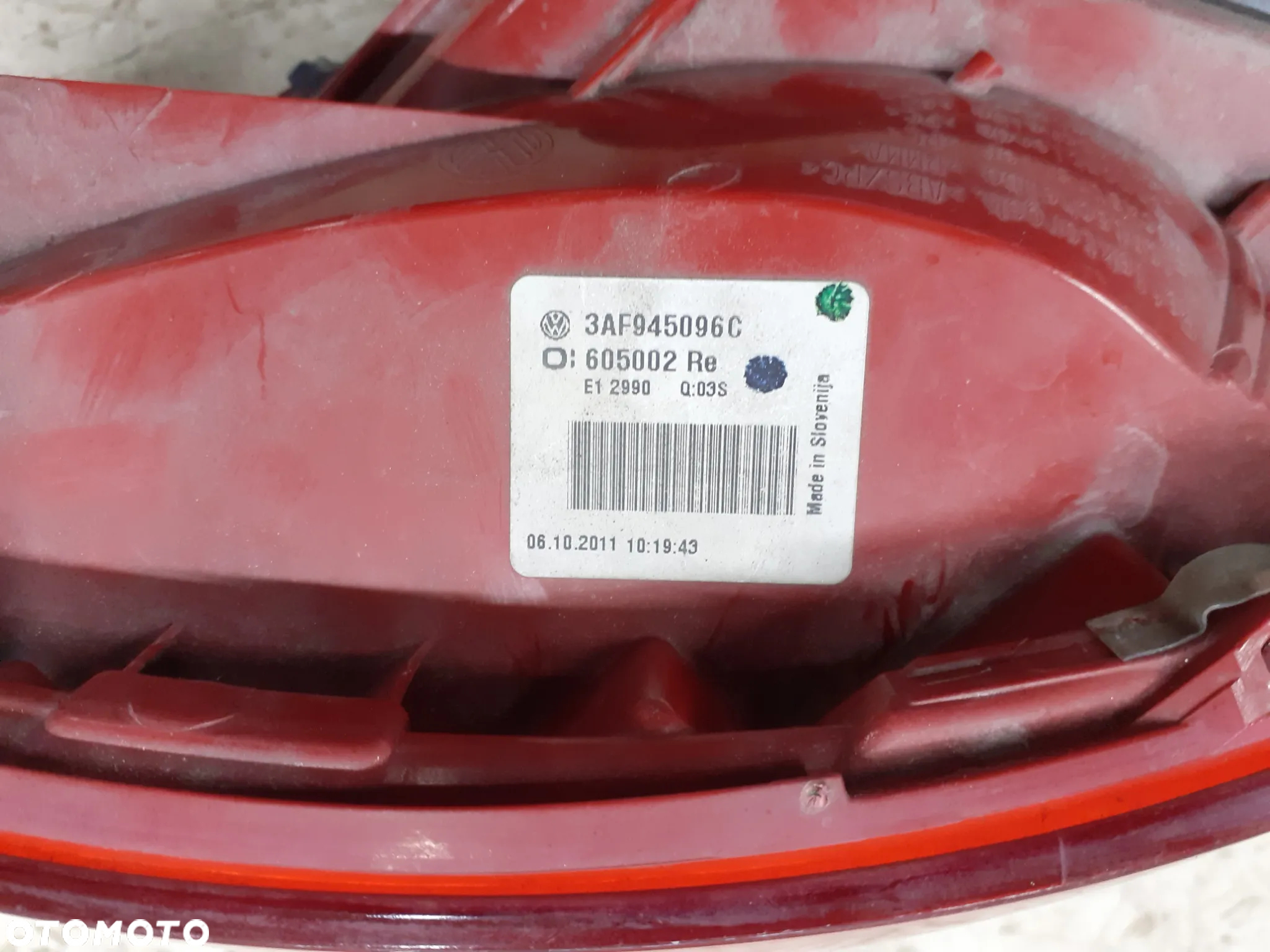 LAMPA TYŁ TYLNA LEWA PRAWA VW PASSAT B7 KOMBI 3af945096c - 6