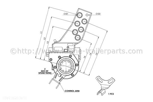 Slack adjuster Krone 4218F Grzechotka na hamulec bębnowy - 2