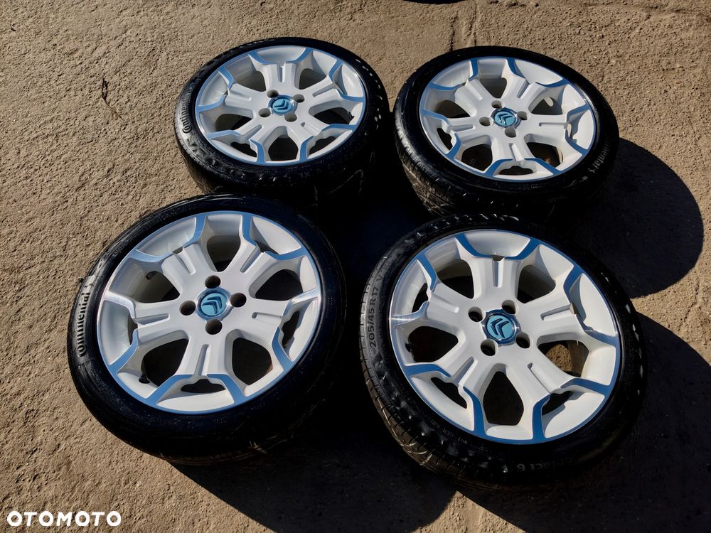 4x108 Felgi Aluminiowe Alufelgi ORYGINALNE 17 Koła Letnie Lato CITROEN DS3 AIRCROSS C3 PLURIEL PICASSO PEUGEOT 208 301 207 6mm 22r. Białe Legnica ALU-RAD 205/45 - 1