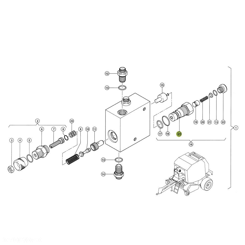 Wkładka zaworu hydraulicznego Claas 088306.0 Oryginał - 4