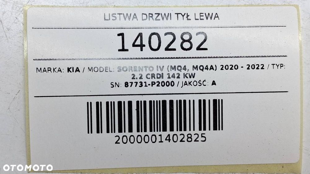 LISTWA DRZWI TYŁ LEWA KIA SORENTO IV 87731-P2000 - 6