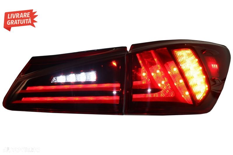 Stopuri LED LEXUS IS XE20 (2005-2012) Light Bar Facelift New XE30 Design Rosu Clar- livrare gratuita - 8