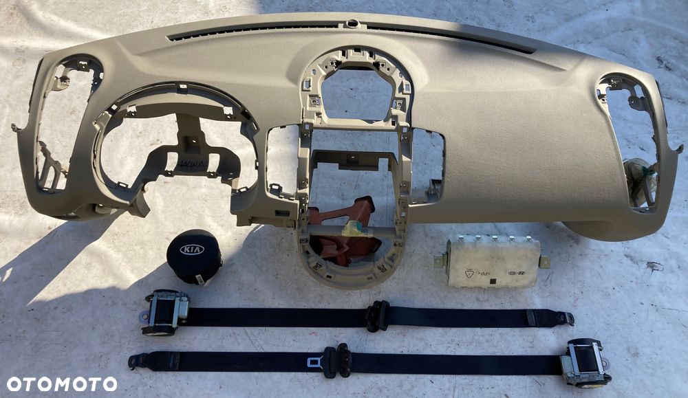 KIA SOUL DESKA KONSOLA KOKPIT PULPIT PÓŁKA PARAPET AIRBAG CZERWONA BEŻOWA - 5