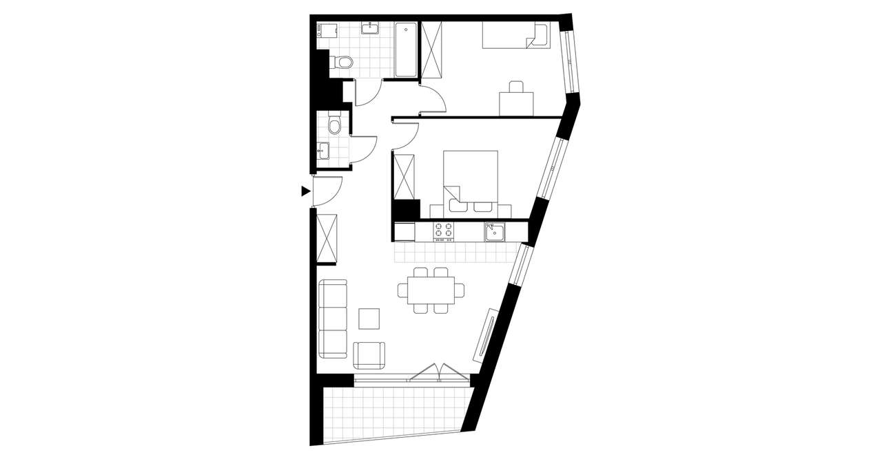 3-pokojowe mieszkanie 61m2 + loggia Bezpośrednio - Pełny obrazek: 4/19