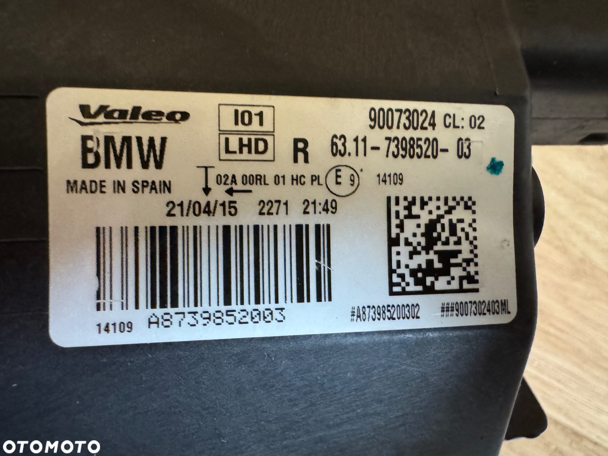 BMW I3 LAMPY PRZÓD LEWA PRAWA FULL LED  7398520 - 4