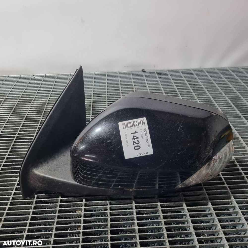 Oglinda stanga Volvo XC90 Facelift 2007 - 2014 4 Usi BLACK 019 (1420) Fără rabatare ... - 1