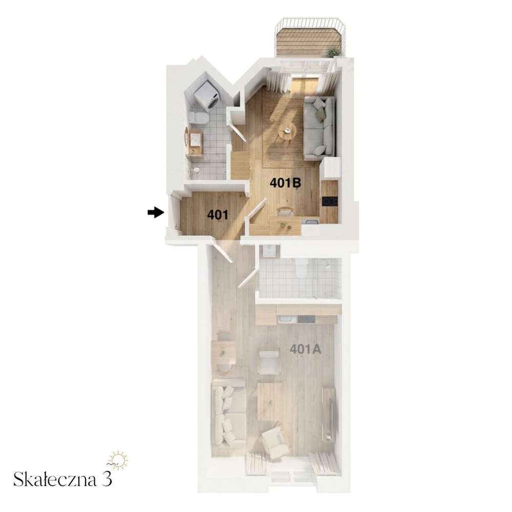 20,8 m², kamienica z windą · Kazimierz