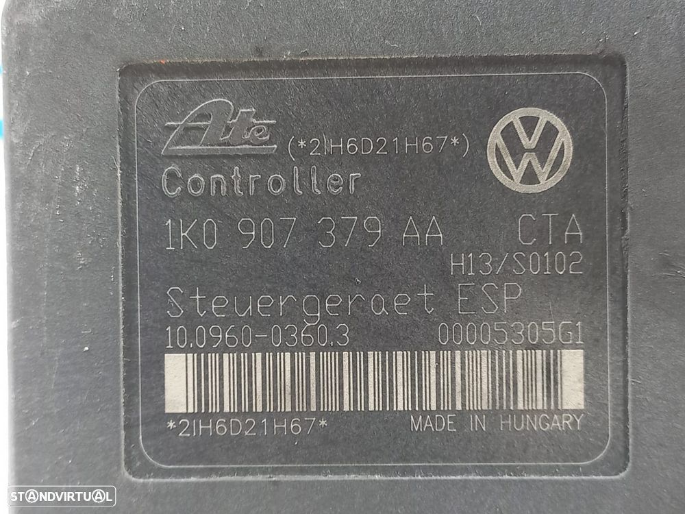ABS MODULO BLOCO HIDRAULICO ATE 1K0907379AA 1K0907379 2IH6D21H67 1K0614517T 1K0614517 06540826512265 AUDI A3 8P 8P1 1.9 TDI 8V 105CV BLS TOURAN LEON GOLF - 8