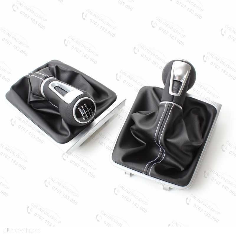 Nuca piele Passat B6,CC,3C,B7 cu 5 sau 6 viteze cu manson schimbator - 5