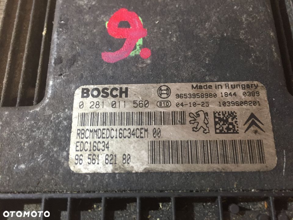 #KOMPUTER PEUGEOT 1.6 HDI nr 9656162180 - 4