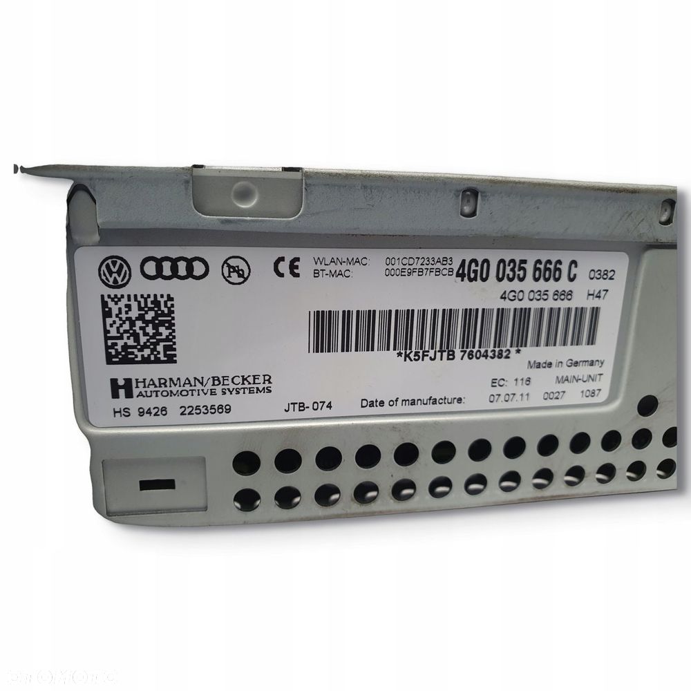 RADIO CD MMI CZYTNIK NAWIGACJI GPS Audi A6 C7 4G0035666C - 7